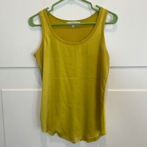 LOFT Tank Top Women's Size S Sleeveless Casual Basic Yellow Knit‎ Blouse
